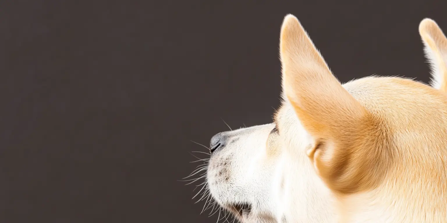 Picture of dog scratching ear