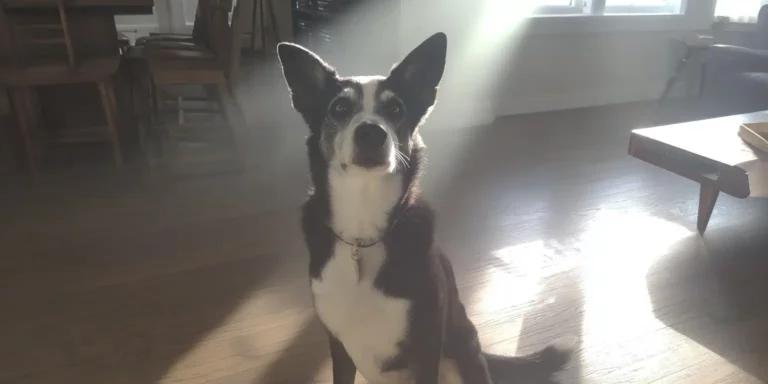 Sunbeam on dog