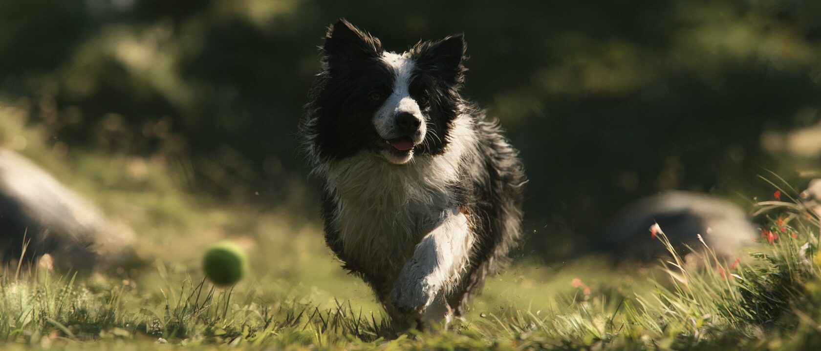 How much exercise does a dog need each day? Dog playing fetch